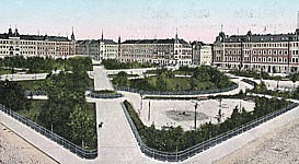 Grünanlagen am Nostitz-Wallwitz-Platz (heute Bonhoefferplatz um 1900)